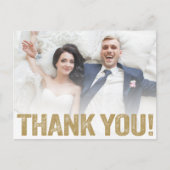 Weddenschap Bedankt | Goud, met speciale druk op d Briefkaart (Voorkant)