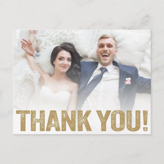 Weddenschap Bedankt | Goud, met speciale druk op d Briefkaart (Voorkant)