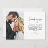 Weddenschap Bedankt Handgeschreven Foto Elegant (Achterkant)