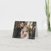 Weddenschap Bedankt Handgeschreven Foto Elegant (Voorkant)