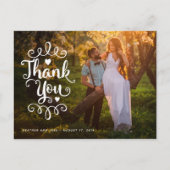 Weddenschap Bedankt | Handgeschreven script over f Briefkaart (Voorkant)