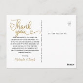 Weddenschap Bedankt | Handgeschreven script over f Briefkaart (Achterkant)