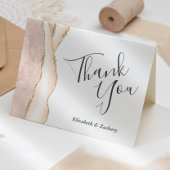 Weddenschap Bedankt Ivory Agate Gold Glitter Kaart