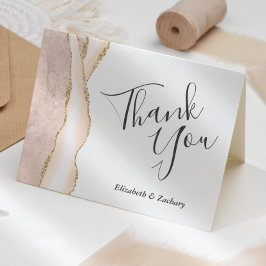 Weddenschap Bedankt Ivory Agate Gold Glitter Kaart