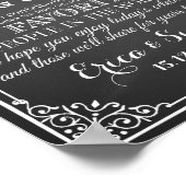 Weddenschap: "Bedankt"  krijtbord Poster (Hoek)