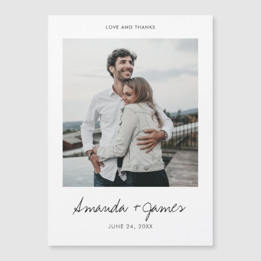 Weddenschap Bedankt Magnet met foto (Voorkant)