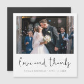 Weddenschap Bedankt Magnet met foto (Voorkant / Achterkant)