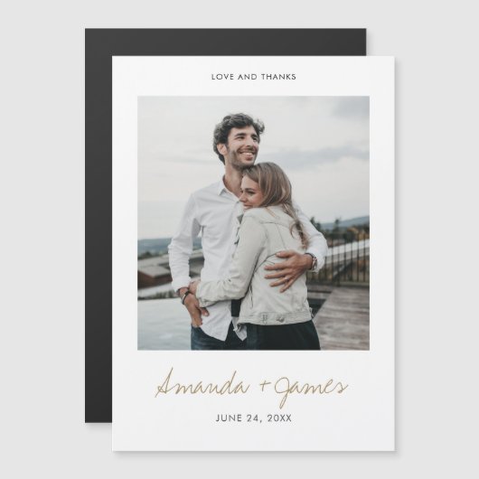 Weddenschap Bedankt Magnet met foto (Voorkant / Achterkant)