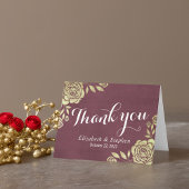 Weddenschap Bedankt Modern Golden Rozen Burgundy R