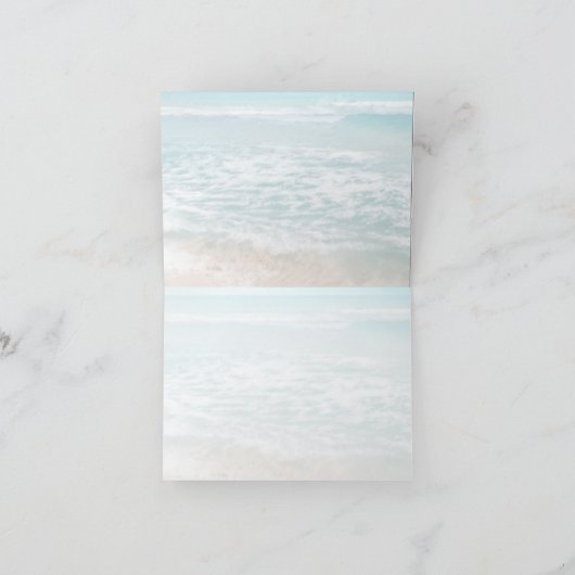 Weddenschap Bedankt | Modern Monogram Beach Wedden (Binnen)