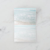 Weddenschap Bedankt | Modern Monogram Beach Wedden Notitiekaartje (Binnen)