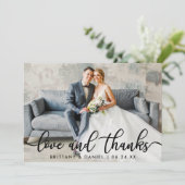 Weddenschap Bedankt Moderne kalligrafie (Staand voorkant)