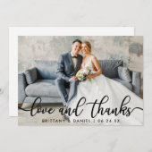 Weddenschap Bedankt Moderne kalligrafie (Voorkant / Achterkant)