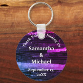 Weddenschap Bedankt Neon Stripes Modern Appreciati Sleutelhanger (Voorkant)