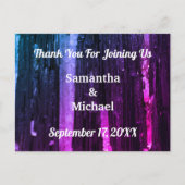 Weddenschap Bedankt Neon Stripes Modern Guest Briefkaart (Voorkant)