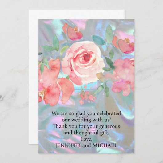 Weddenschap Bedankt Opmerking (Voorkant / Achterkant)