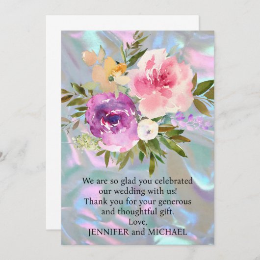 Weddenschap Bedankt Opmerking (Voorkant / Achterkant)