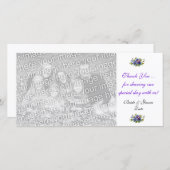 Weddenschap Bedankt Opmerking Fotokaart Sjabloon (Voorkant / Achterkant)