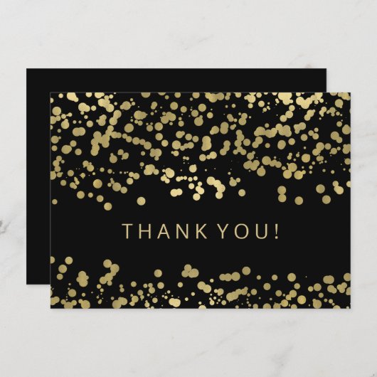 Weddenschap Bedankt Opmerking Gold Foil Confetti (Voorkant / Achterkant)
