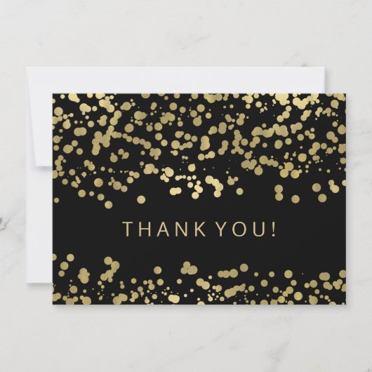 Weddenschap Bedankt Opmerking Gold Foil Confetti (Voorkant)