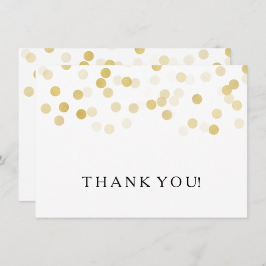 Weddenschap Bedankt Opmerking Gold Foil Glitter Li (Voorkant / Achterkant)