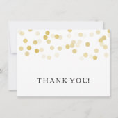 Weddenschap Bedankt Opmerking Gold Foil Glitter Li (Voorkant)