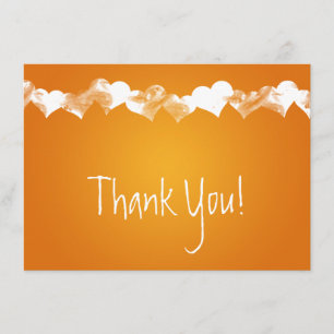 Weddenschap Bedankt Opmerking Grunge Hearts Oranje Kaart