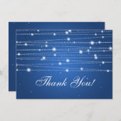 Weddenschap Bedankt Opmerking Spaarlijnen sapphire Notitiekaartje (Voorkant / Achterkant)