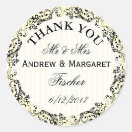 Weddenschap Bedankt Opmerking Ttickers gepersonali Ronde Sticker