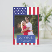 Weddenschap Bedankt Patriottische Amerikaanse vlag (Staand voorkant)
