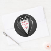 Weddenschap Bedankt Ronde Sticker (Envelop)