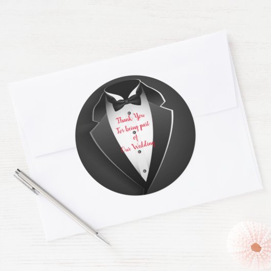 Weddenschap Bedankt Ronde Sticker (Envelop)