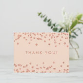 Weddenschap Bedankt Roos Gold Glitter Confetti Blu (Staand voorkant)
