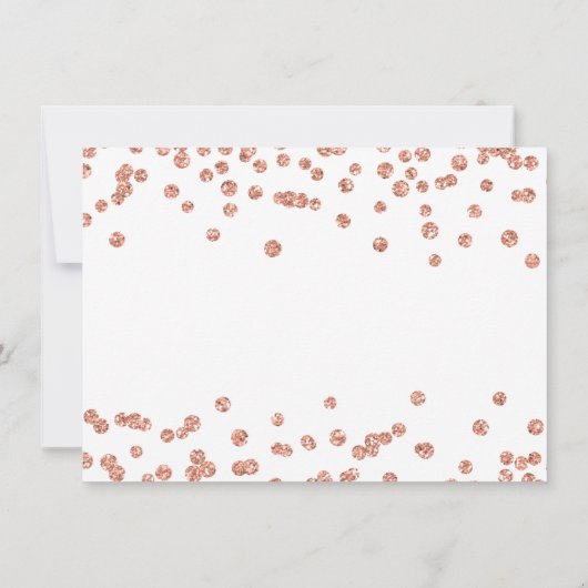 Weddenschap Bedankt Roos Gold Glitter Confetti Whi (Achterkant)