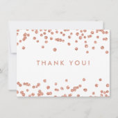 Weddenschap Bedankt Roos Gold Glitter Confetti Whi (Voorkant)