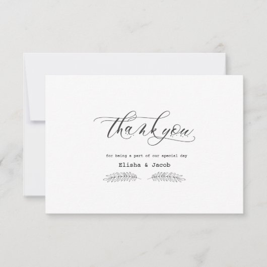 Weddenschap Bedankt RSVP Kaartje (Voorkant)