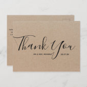 Weddenschap Bedankt | Script-Briefkaart voor Craft Briefkaart (Voorkant / Achterkant)