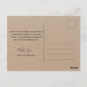 Weddenschap Bedankt | Script-Briefkaart voor Craft Briefkaart (Achterkant)