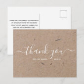Weddenschap Bedankt | Script-Briefkaart voor Craft Briefkaart (Voorkant / Achterkant)