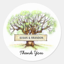 Weddenschap Bedankt Sticker - de liefdesboom