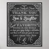 Weddenschap bedankt van de nieuwe Mr & Mrs. Poster (Voorkant)