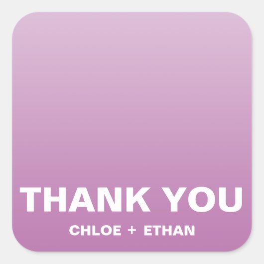 Weddenschap Bedankt Vierkante Sticker (Voorkant)