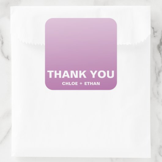 Weddenschap Bedankt Vierkante Sticker (Tas)