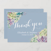 Weddenschap Bedankt voor de grafische Waterverf Su Briefkaart (Voorkant / Achterkant)