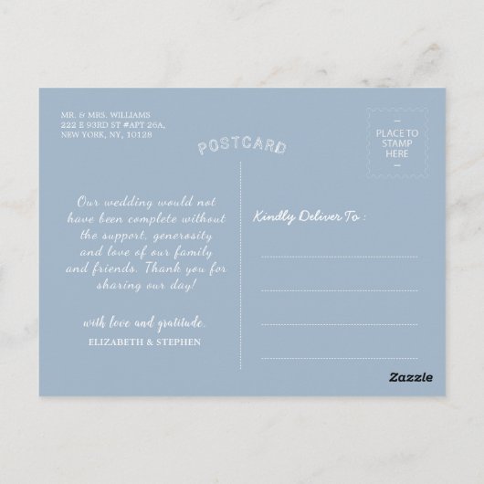 Weddenschap Bedankt voor de grafische Waterverf Su Briefkaart (Achterkant)