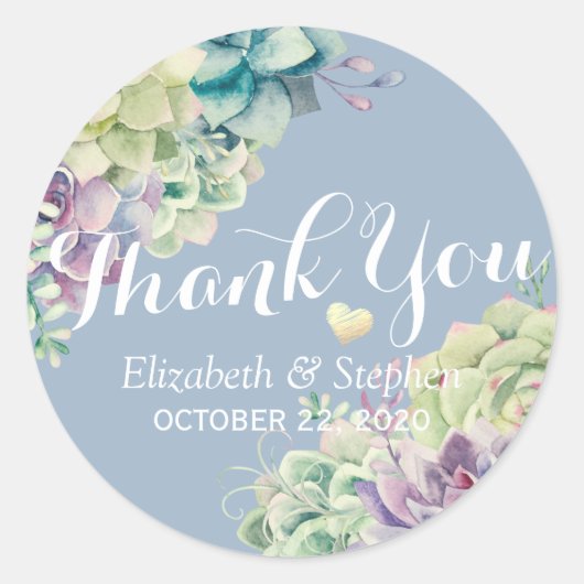 Weddenschap Bedankt voor de grafische Waterverf Su Ronde Sticker (Voorkant)