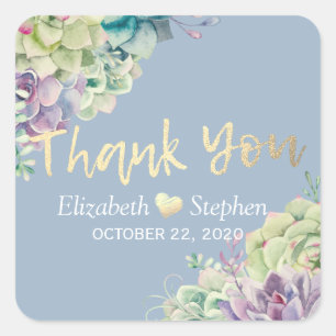 Weddenschap Bedankt voor de grafische Waterverf Su Vierkante Sticker