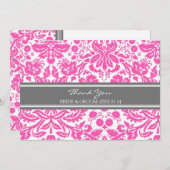 Weddenschap Bedankt voor de kaarten Roze Grijze Da (Voorkant / Achterkant)