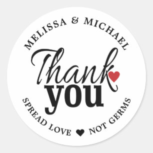 Weddenschap Bedankt voor je grote liefde, geen Ger Ronde Sticker