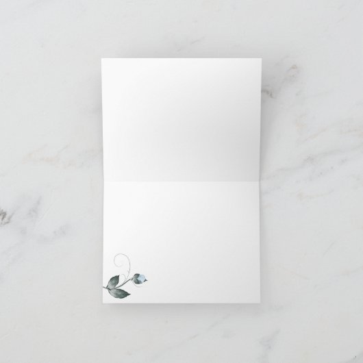 Weddenschap Bedankt | Waterverf Dusty Blue Roos (Binnen)